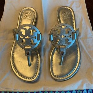 Lightly used gold Tory Burch Miller Sandals